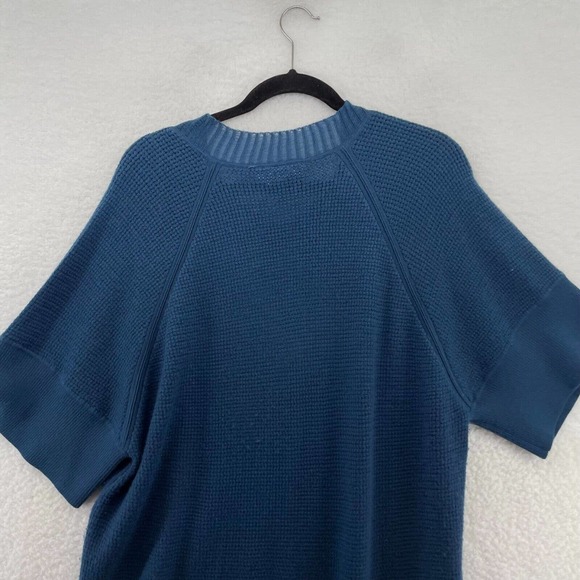 Lacoste + Malandrino Womens tunic size Large Wool cashmere blend knit Blue soft - Picture 7 of 8
